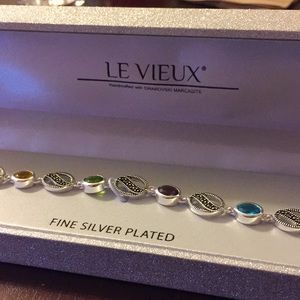 Swarovski silver plated multi colored bracelet